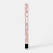 Coque iPhone 16 Taches de dalmatien rose, Points de dalmatien, Vot (Côté gauche)