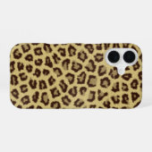 Coque iPhone 16 Taches de léopard dorées (Verso Horizontal)