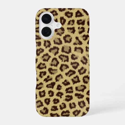 Coque iPhone 16 Taches de léopard dorées (Verso)