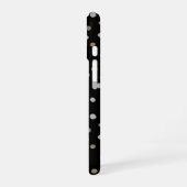 Coque iPhone 16 Taches de polka argent et or (Côté gauche)