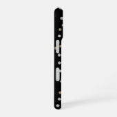 Coque iPhone 16 Taches de polka argent et or (Côté droit)
