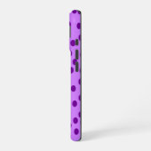 Coque iPhone 16 Taches de polka violet lavande  (Côté gauche)