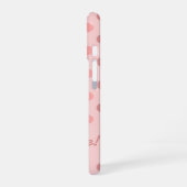 Coque iPhone 16 Taches rose pointillées (Côté gauche)