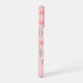 Coque iPhone 16 Taches rose pointillées (Côté droit)