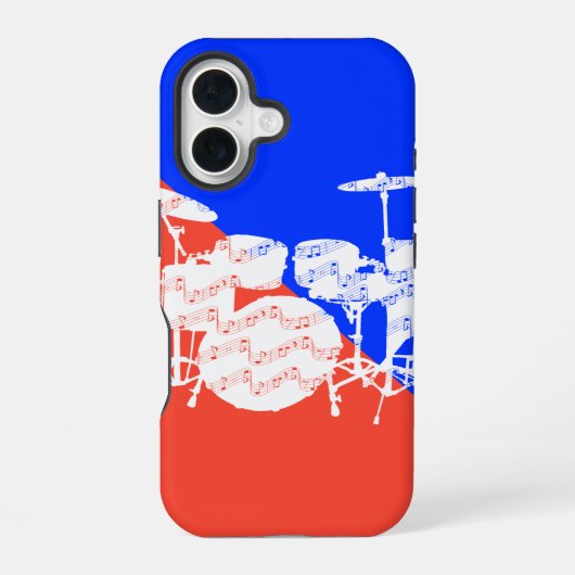 Coque iPhone 16 Tambours Percussion (Verso)