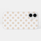 Coque iPhone 16 Tan pois (Verso Horizontal)