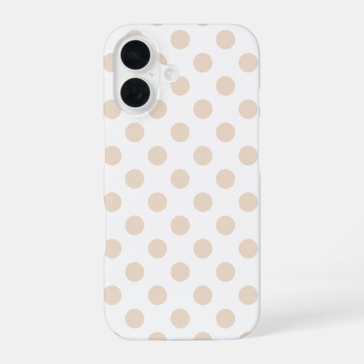 Coque iPhone 16 Tan pois (Verso)