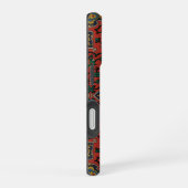 Coque iPhone 16 Tapis persan rouge bleu classique (Côté droit)