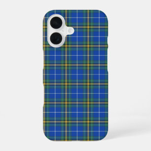 Coque iPhone 16 Tartan de la Nouvelle-Écosse bleu clair plaid