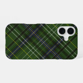 Coque iPhone 16 Tartan en vert (Verso Horizontal)