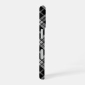 Coque iPhone 16 Tartan noir (Côté droit)