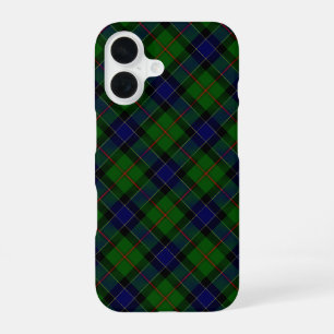 Coque iPhone 16 tartan Ogilvie bleu vert carreaux