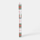 Coque iPhone 16 Tartan Stuart / Stewart blanc rouge vert carreau (Côté gauche)