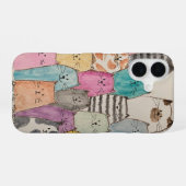 Coque iPhone 16 Tas de chats (Verso Horizontal)