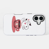Coque iPhone 16 Tasse à café rose (Verso Horizontal)