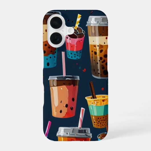COQUE iPhone 16 TASSES DE CAFÉ GLACÉ (Verso)