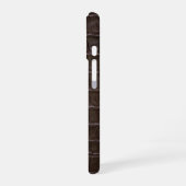 Coque iPhone 16 Taupe moderne Croc Cuir Texture (Côté gauche)