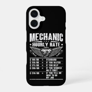 Coque iPhone 16 Taux Horaire Mécanicien Drôle Auto Mécanicien Voit