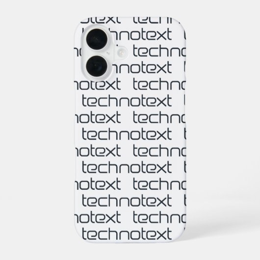 Coque iPhone 16 Technotext Techno Text Logo (Verso)