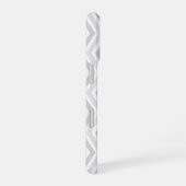 Coque iPhone 16 Teckel + Chevron gris (Côté droit)