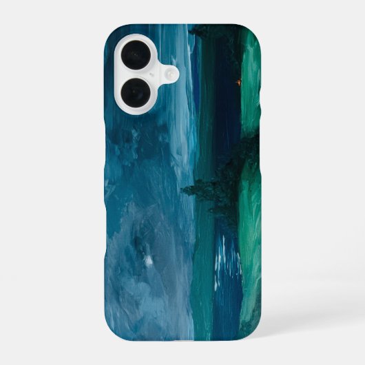 Coque iPhone 16 Téléphone au clair de lune (Verso)