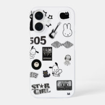 téléphone y2k noir et blanc