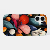 Coque iPhone 16 Tempête de Pétales Brûlées (Verso Horizontal)