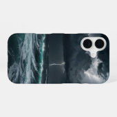 Coque iPhone 16 Tempête sur la mer (Verso Horizontal)