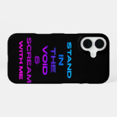 Coque iPhone 16 Tenez-vous dans le vide et hurlez avec moi (Verso Horizontal)