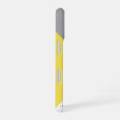 Coque iPhone 16 Terrazzo gris-jaune géométrique Motif portant le n (Côté droit)