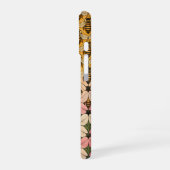 Coque iPhone 16 Tessellation d'abeille et de fleur (Côté gauche)