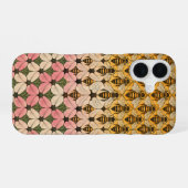 Coque iPhone 16 Tessellation d'abeille et de fleur (Verso Horizontal)