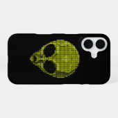 Coque iPhone 16 Tête d'alien vert (Verso Horizontal)