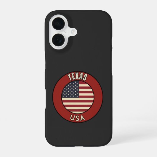 Coque iPhone 16 Texas États-Unis d'Amérique (Verso)