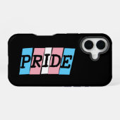 Coque iPhone 16 Texte de la Fierté transgenre (Verso Horizontal)