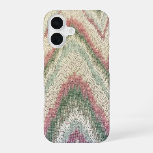 Coque iPhone 16 Textile Zigzag (Verso)