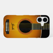 Coque iPhone 16 Texture Arrière - plan de guitare (Verso Horizontal)