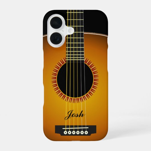 Coque iPhone 16 Texture Arrière - plan de guitare (Verso)