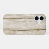 Coque iPhone 16 texture de bois (Verso Horizontal)