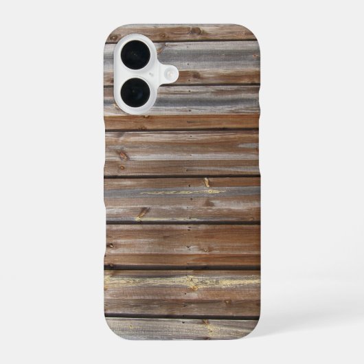 Coque iPhone 16 Texture de Bois Cool Unique (Verso)
