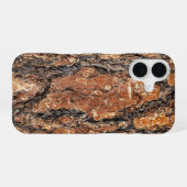 Coque iPhone 16 Texture de l'écorce de pin (Verso Horizontal)
