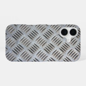 Coque iPhone 16 Texture de plaque métallique (Verso Horizontal)