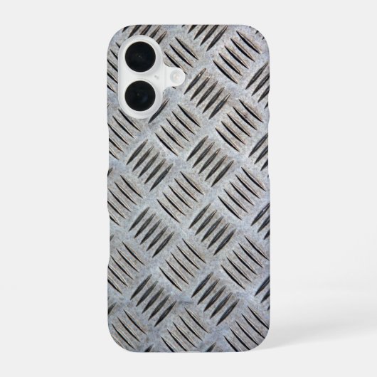Coque iPhone 16 Texture de plaque métallique (Verso)