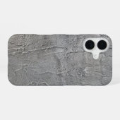 Coque iPhone 16 Texture de roche d'ardoise grise (Verso Horizontal)