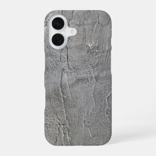 Coque iPhone 16 Texture de roche d'ardoise grise