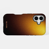Coque iPhone 16 Texture de scintillement doré radieux (Verso Horizontal)