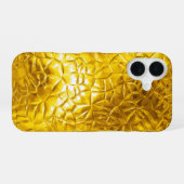 Coque iPhone 16 texture dorée lumineuse (Verso Horizontal)