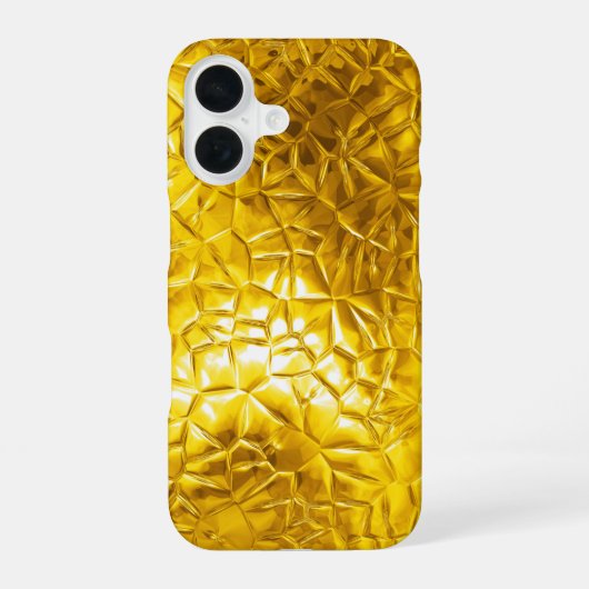 Coque iPhone 16 texture dorée lumineuse (Verso)