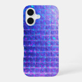 Coque iPhone 16 Texture holographique de prison violet (Verso)