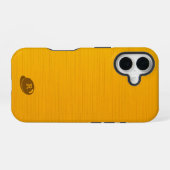 Coque iPhone 16 Texture jaune or (Verso Horizontal)